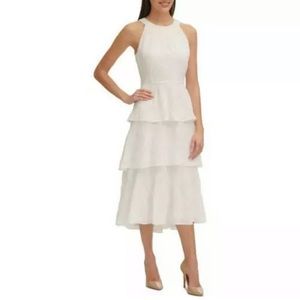Tommy Hilfiger white lace midi dress